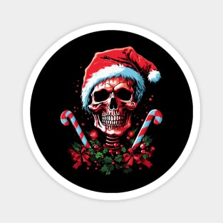 christmas skull santa scary design Magnet